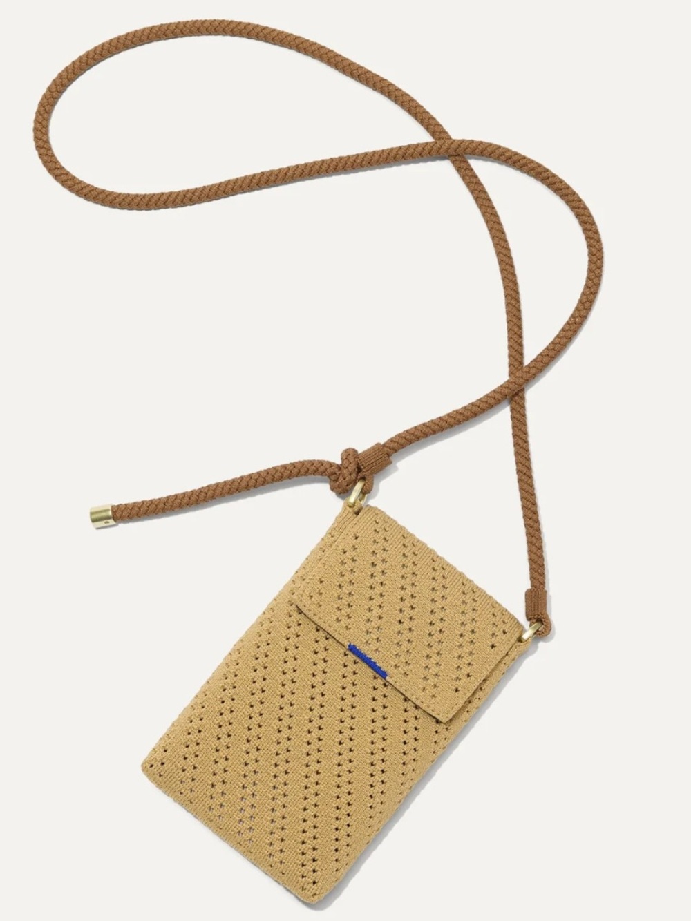 The Phone Crossbody in Brown Butter Crochet
